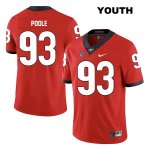 Youth Georgia Bulldogs NCAA #93 Antonio Poole Nike Stitched Red Legend Authentic College Football Jersey QYC6054LO